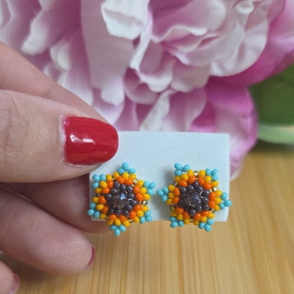 Jewelry - Artisan Handcrafted Colorful Beaded Earrings
